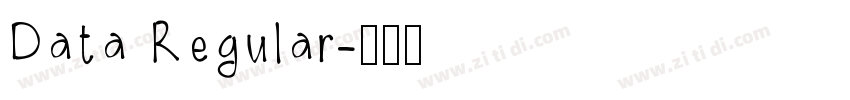 Data Regular字体转换